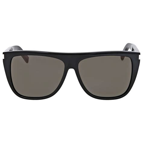 Saint Laurent Smoke Grey Rectangular Unisex 